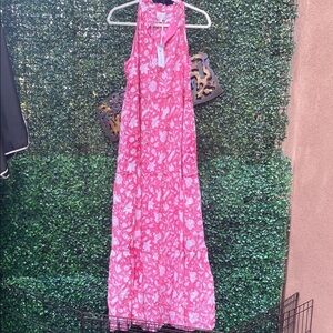 J Marie Vibrant Pink Floral Dress new with tags size M